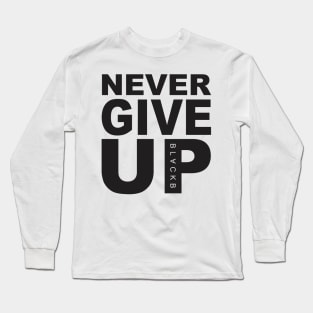 Mo Salah Never Give Up Black Long Sleeve T-Shirt